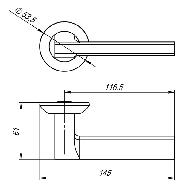 Ручка раздельная BLADE TL BL-24 черный