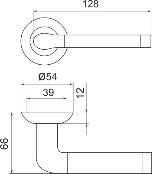 Ручка раздельная Stella LD28-1SN/CP-3 матовый никель/хром TECH (кв. 8x140)