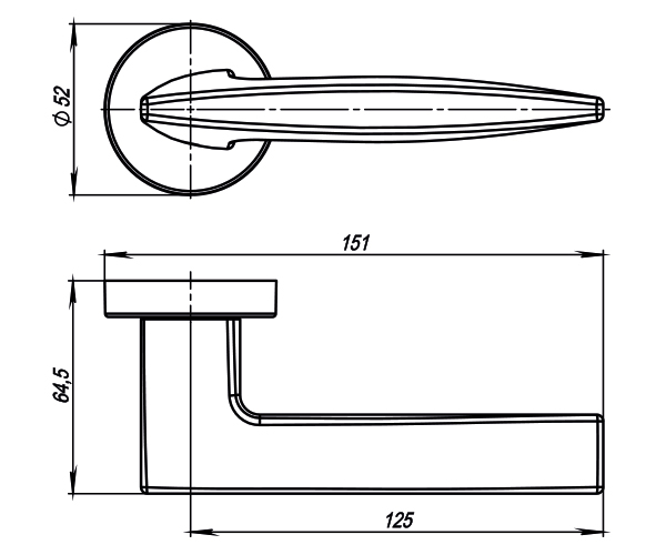 Ручка раздельная SQUID URB9 BL-26 Черный