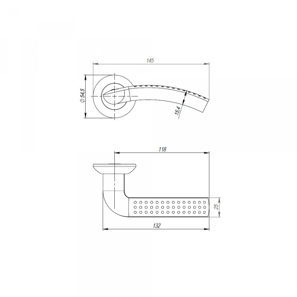 Ручка раздельная  LOGICA TL SN/CP-3 мат. никель/хром 8x160мм M4(12*50*55)