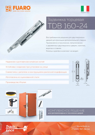 Задвижка торцевая TDB 160-24 сталь (Италия)