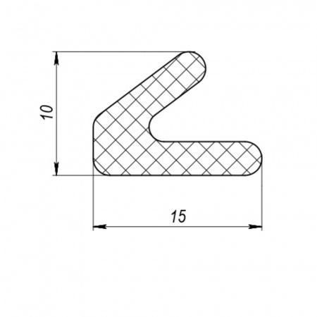 Самоклеящийся уплотнитель ППУ (15x10 мм), черный (500 м)