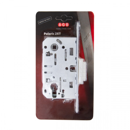 Замок межкомнатный магнит. под цил. MEDIANA POLARIS B06103.50.91.567 с отв. планк B02402.05 (белый)