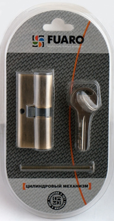 Цилиндровый механизм R600/90 mm-BL (50+10+30) PB латунь 5 кл. БЛИСТЕР