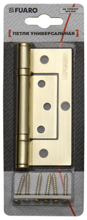 Петля универсальная без врезки 300-2BB/BL 100x2,5 AB (бронза) БЛИСТЕР