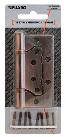 Петля универсальная без врезки 500-2BB/BL 100x2,5 PB (латунь) БЛИСТЕР