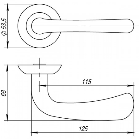 Ручка раздельная SIMFONIA TL SG/GP-4 матовое золото/золото